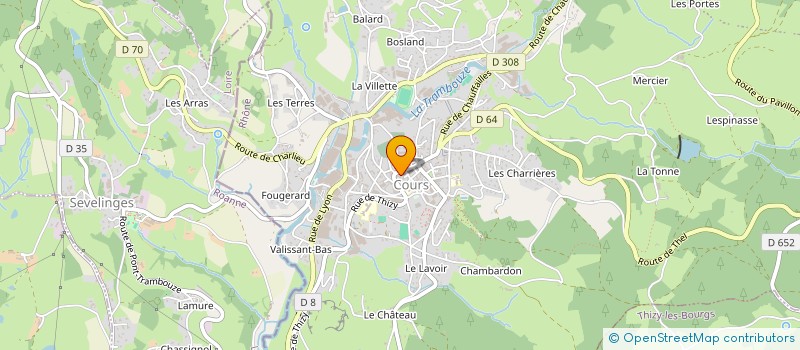 localisation de l'entreprise ASSOCIATION DE CHASSE DE LA VILLE  COURS