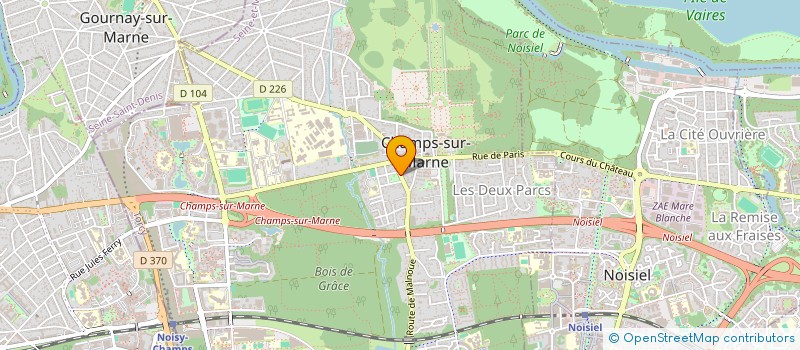 localisation de l'entreprise ASSOCIATION DE CHASSE DE MARNE LA VALLEE  CHAMPS-SUR-MARNE