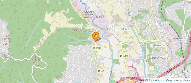 localisation de l'entreprise ASSOCIATION DE CHASSE DE PROPRIETAIRES DE MANDELIEU CAPITOU  AURIBEAU-SUR-SIAGNE