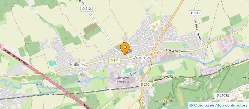 localisation de l'entreprise ASSOCIATION DE CHASSE DES COMMUNAUX D'HALLINES  WIZERNES