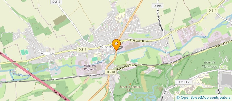 localisation de l'entreprise ASSOCIATION DE CHASSE DES COMMUNAUX DE WIZERNES  WIZERNES