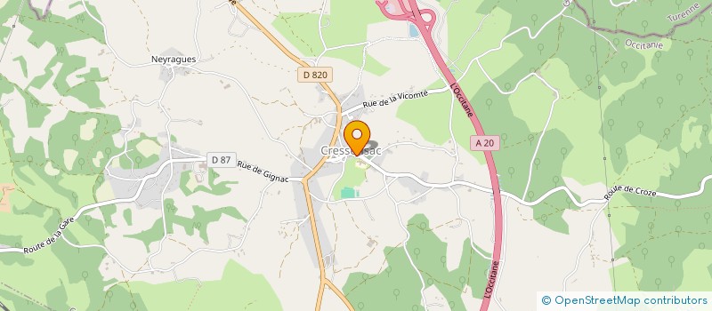 localisation de l'entreprise ASSOCIATION DE CHASSE DES PROPRIETAIRES DE LA COMMUNE DE MARTEL  MARTEL