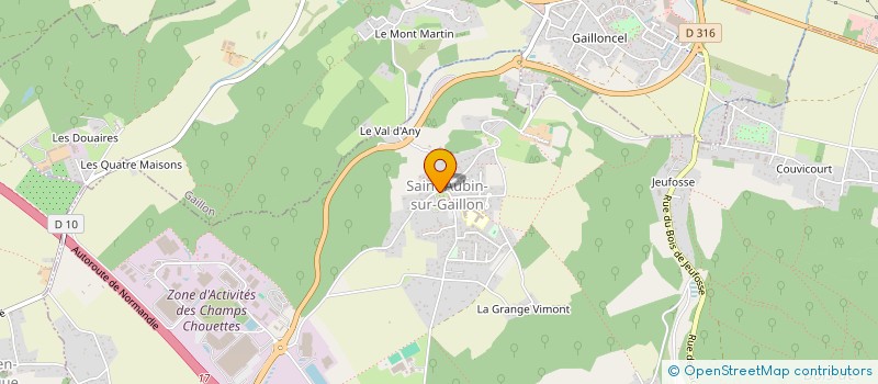 localisation de l'entreprise ASSOCIATION DE CHASSE DU BOIS DE BRILLEHAUT  SAINT-AUBIN-SUR-GAILLON