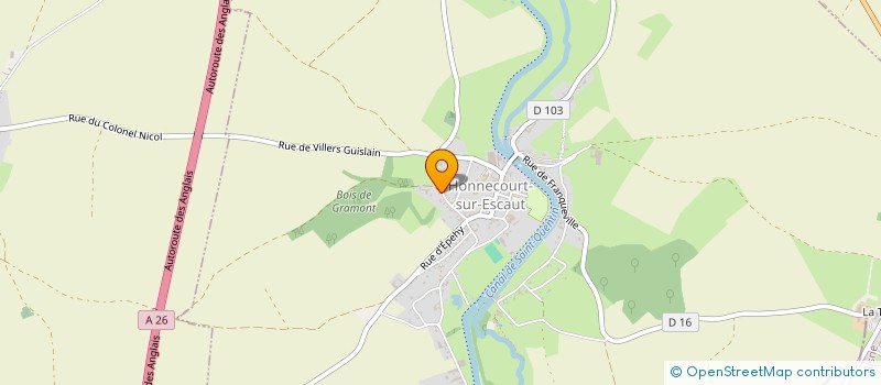 localisation de l'entreprise ASSOCIATION DE CHASSE DU HAUT ESCAUT  HONNECOURT-SUR-ESCAUT