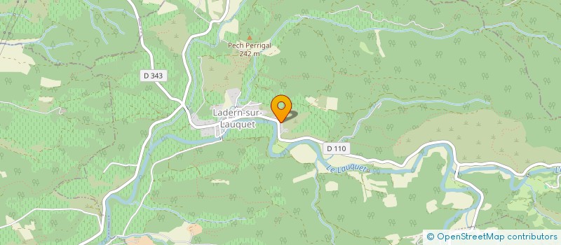 localisation de l'entreprise ASSOCIATION DE CHASSE  DU RALLYE DE LA VALLEE DU LAUQUET  LADERN-SUR-LAUQUET