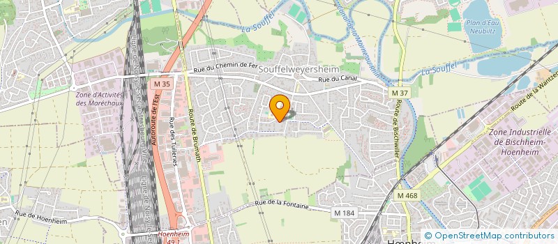 localisation de l'entreprise ASSOCIATION DE CHASSE DU RIED NORD  SOUFFELWEYERSHEIM