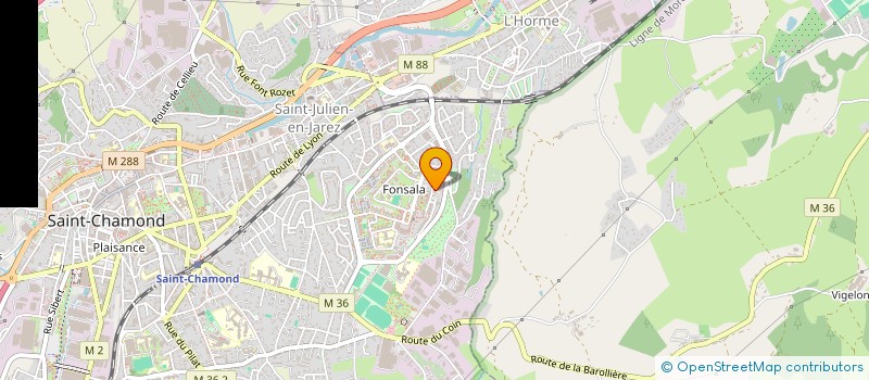 localisation de l'entreprise ASSOCIATION DE CHASSE ET DE PROTECTION AGRICOLE DE SAINT JULIEN EN JAREZ  SAINT-CHAMOND