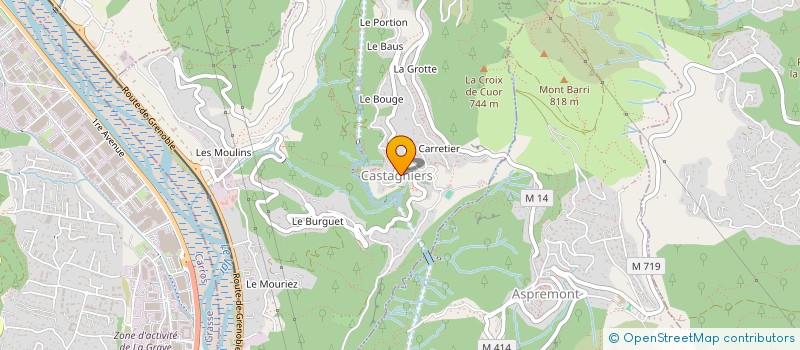 localisation de l'entreprise ASSOCIATION DE CHASSE ET DE PROTECTION DE LA NATURE DE CASTAGNIERS  CASTAGNIERS