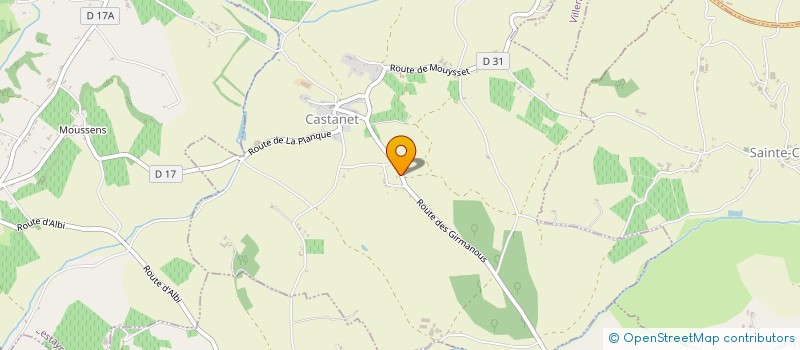 localisation de l'entreprise ASSOCIATION DE CHASSE LA CASTANETOISE  MARSSAC-SUR-TARN