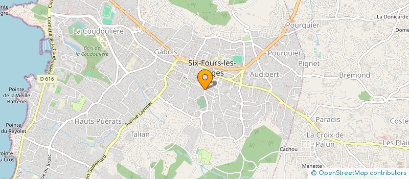 localisation de l'entreprise ASSOCIATION DE CHASSE LE LIEVRE à SIX-FOURS-LES-PLAGES
