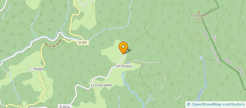 localisation de l'entreprise ASSOCIATION DE CHASSE LE PUY SNIDRE  SAINT-VICTOR-MONTVIANEIX