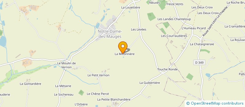 localisation de l'entreprise ASSOCIATION DE CHASSE, NATURE ET DECOUVERTE DE LA MITONNIERE à BEAUPREAU-EN-MAUGES