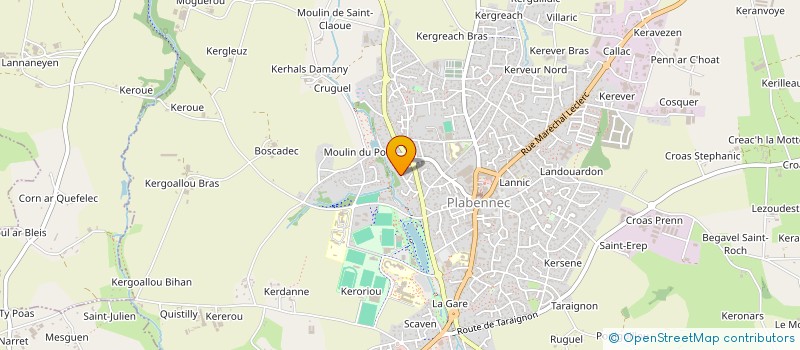 localisation de l'entreprise ASSOCIATION DE CHASSE SAINT THENENAN DE PLABENNEC  PLABENNEC