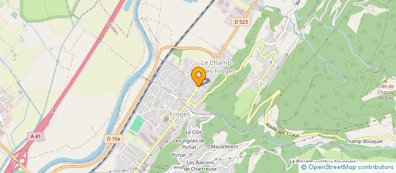 localisation de l'entreprise ASSOCIATION DE CLUB FFS DU DISTRICT DE BELLEDONNE  CRETS EN BELLEDONNE