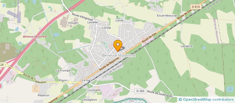 localisation de l'entreprise ASSOCIATION DE CLUBS ORGANISATEURS DE TOURNOIS DE PELOTE BASQUE  SAUBRIGUES