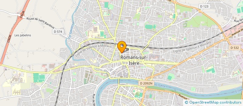 localisation de l'entreprise ASSOCIATION DE COMMERCANTS LES BOUTIQUES DE JACQUEMART  ROMANS-SUR-ISERE