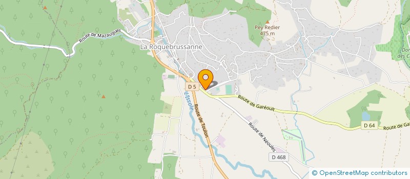 localisation de l'entreprise ASSOCIATION DE COOPERATION POUR LA FORMATION PROFESSIONNELLE EN EQUITATION  LA ROQUEBRUSSANNE