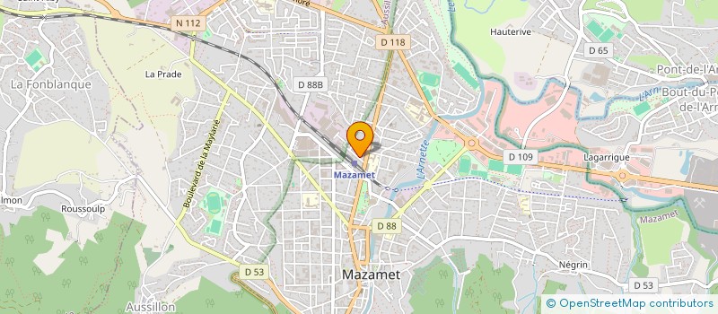 localisation de l'entreprise ASSOCIATION DE COOPERATION SOCIO-CULTURELLE MAZAMET-RYBNYK  MAZAMET