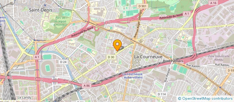 localisation de l'entreprise ASSOCIATION DE COOPERATIVE DE L'ECOLE PAUL LANGEVIN - ACPL 93120 à LA COURNEUVE