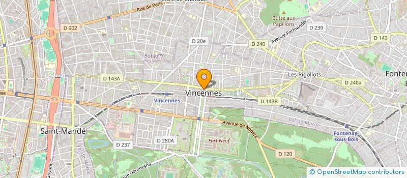 localisation de l'entreprise ASSOCIATION DE COORDINATION ET D'ACTION à VINCENNES