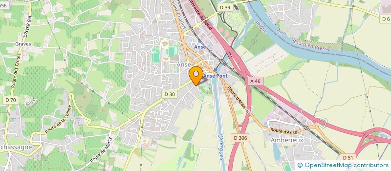 localisation de l'entreprise ASSOCIATION DE COORDINATION USEP SECTEUR NEUVILLE ANSE CHAZAY  ANSE