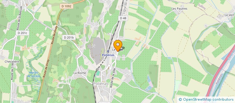 localisation de l'entreprise ASSOCIATION DE DEFENSE CONTRE LES RISQUES CLIMATIQUES SUR LA COMMUNE DE POLIENAS ET CELLES ENVIRONNANTES  POLIENAS