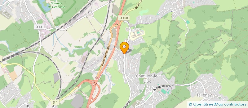 localisation de l'entreprise ASSOCIATION DE DEFENSE DE CHATILLON LE DUC  CHATILLON-LE-DUC