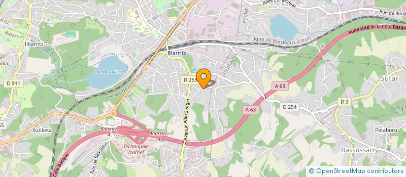 localisation de l'entreprise ASSOCIATION DE DEFENSE DES CITOYENS EN SITUATION DE PRECARITE ENERGETIQUE à BIARRITZ