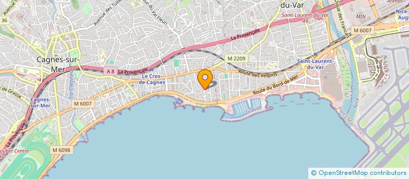 localisation de l'entreprise ASSOCIATION DE DEFENSE DES HABITANTS DE L'EST DU CROS à CAGNES-SUR-MER