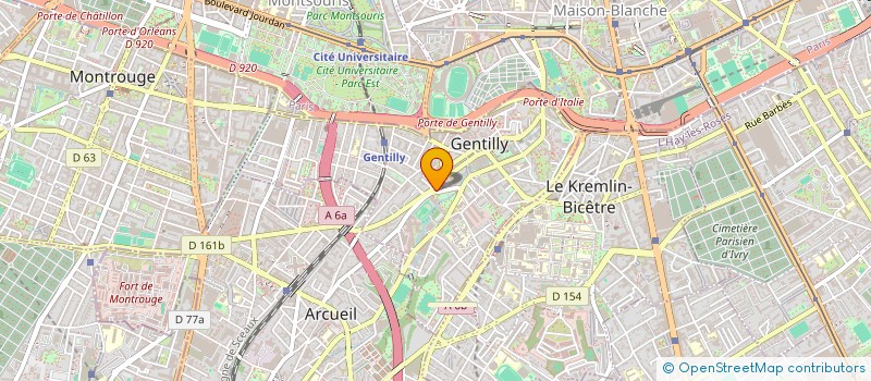 localisation de l'entreprise ASSOCIATION DE DEFENSE DES INTERETS DES PERSONNELS TECHNIQUES ET D ENTRETIEN DU CONSEIL REGIONAL D ILE DE FRANCE  GENTILLY