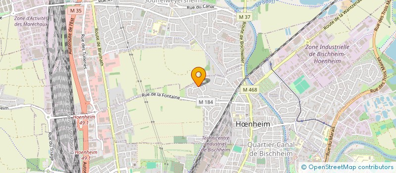 localisation de l'entreprise ASSOCIATION DE DEFENSE DES INTERETS DES RESIDANTS DU CENTRE-OUEST DE HOENHEIM  HNHEIM