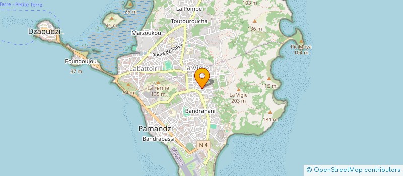 localisation de l'entreprise ASSOCIATION DE DEFENSE DES INTERETS DU QUARTIER DE LA VIGIE PAMANDZI à PAMANDZI