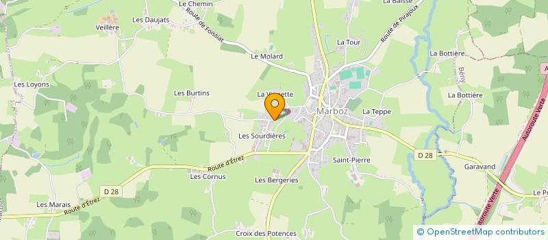 localisation de l'entreprise ASSOCIATION DE DEFENSE DES RIVERAINS DE L'EXTENSION DES SOURDIERES  MARBOZ