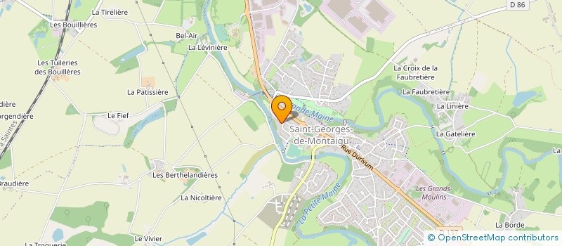localisation de l'entreprise ASSOCIATION DE DEFENSE DU PETIT COMMERCE ET DE L ARTISANAT DE BOUFFERE ET DES COMMUNES ENVIRONNANTES à MONTAIGU-VENDEE