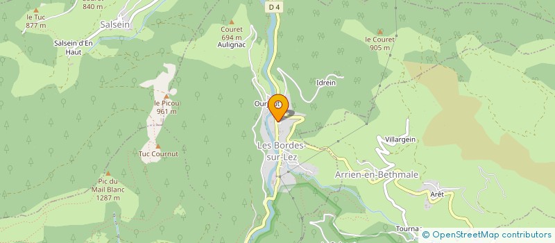 localisation de l'entreprise ASSOCIATION DE DEFENSE ET DE DEVELOPPEMENT DE LA VALLEE DU RIBEROT à BORDES-UCHENTEIN