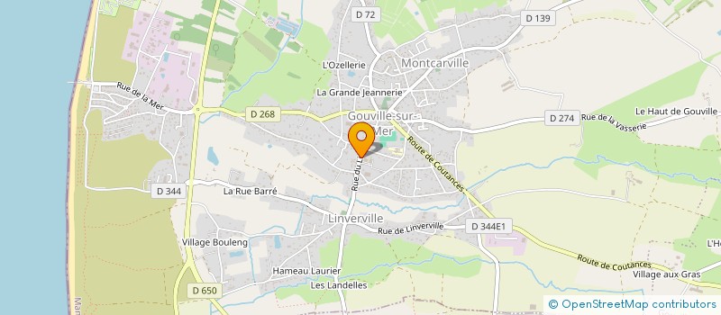 localisation de l'entreprise ASSOCIATION DE DEFENSE ET DE PROMOTION DE L'HUITRE DE NORMANDIE  GOUVILLE-SUR-MER