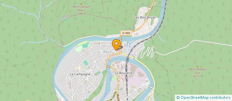 localisation de l'entreprise ASSOCIATION DE DEVELOPPEMENT ET D INSERTION PAR LA CULTURE  REVIN