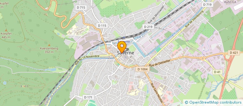 localisation de l'entreprise ASSOCIATION DE DEVELOPPEMENT ET DE PROMOTION PEDAGOGIQUE DE LA CIRCONSCRIPTION DE SAVERNE  SAVERNE