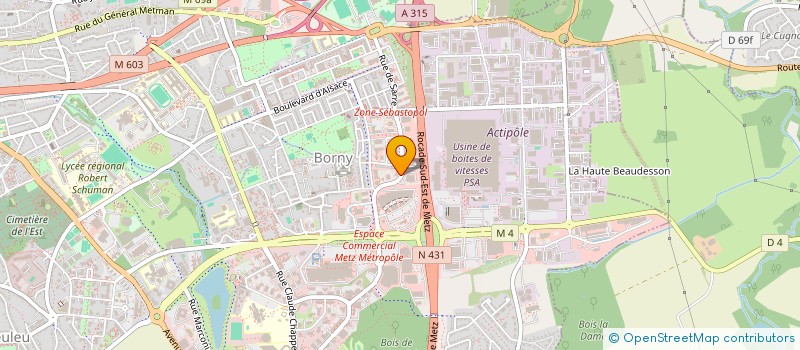 localisation de l'entreprise ASSOCIATION DE DEVELOPPEMENT EUROPEEN POUR LA SECURITE ET LA QUALITE EN ENTREPRISE  METZ