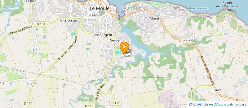 localisation de l'entreprise ASSOCIATION DE DEVELOPPEMENT SPORTIF COMPLEMENTAIRE à LE MOULE