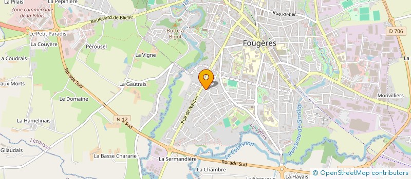 localisation de l'entreprise ASSOCIATION DE DODGEBALL DE FOUGERES  FOUGERES