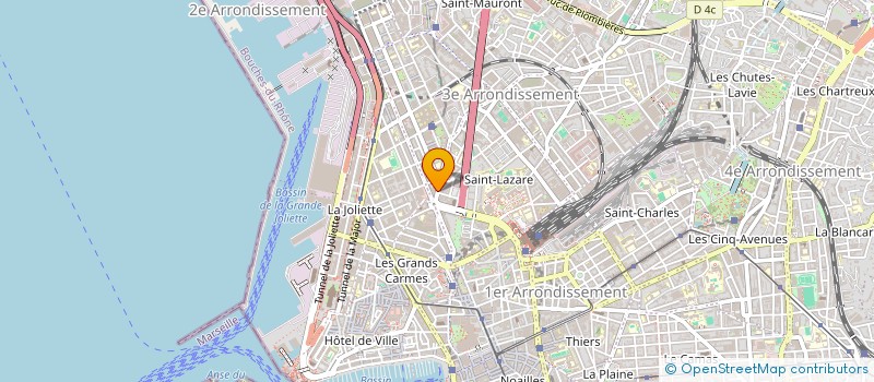 localisation de l'entreprise ASSOCIATION DE DONNEURS DE SANG BENEVOLES DE LA POSTE ET D'ORANGE DES BOUCHES-DU-RHONE  MARSEILLE