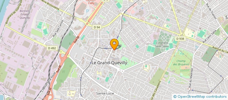 localisation de l'entreprise ASSOCIATION DE FAIT BOURLETTE - ALLARY à LE GRAND-QUEVILLY