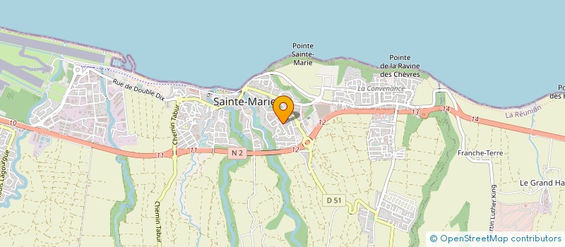localisation de l'entreprise ASSOCIATION DE FEMMES ACTIVES DANS L'OCEAN INDIEN A LA REUNION à SAINTE-MARIE