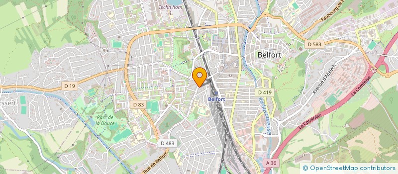 localisation de l'entreprise ASSOCIATION DE FINANCEMENT DE LA NOUVELLE VOIE  BELFORT