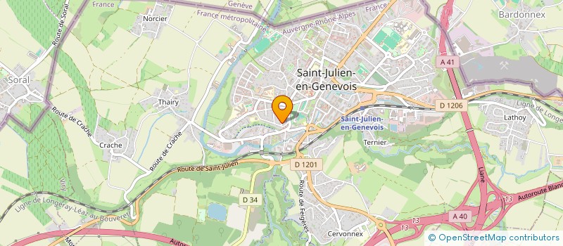 localisation de l'entreprise ASSOCIATION DE FINANCEMENT DU PARTI LIBERAL FRANCAIS  SAINT-JULIEN-EN-GENEVOIS