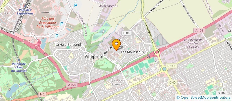 localisation de l'entreprise ASSOCIATION DE FINANCEMENT ELECTORALE AVENIR CITOYEN VILLEPINTE (AVENIR CITOYEN VILLEPINTE) à VILLEPINTE