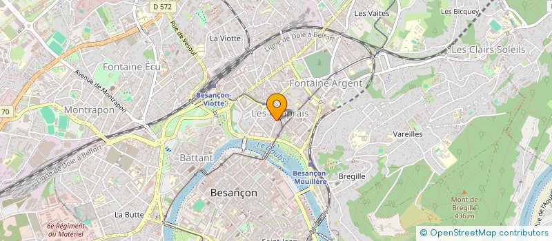 localisation de l'entreprise ASSOCIATION DE FINANCEMENT LES ECOLOGISTES DE FRANCHE-COMTE  BESANCON