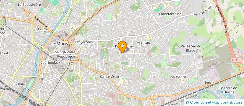 localisation de l'entreprise ASSOCIATION DE FLAG COULAINES - BELLEVUE  LE MANS