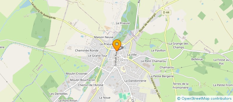 localisation de l'entreprise ASSOCIATION DE FORMATION COLLECTIVE A LA GESTION CENTRE VAL DE LOIRE à LORRIS
